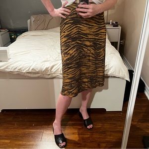 Tiger print skirt